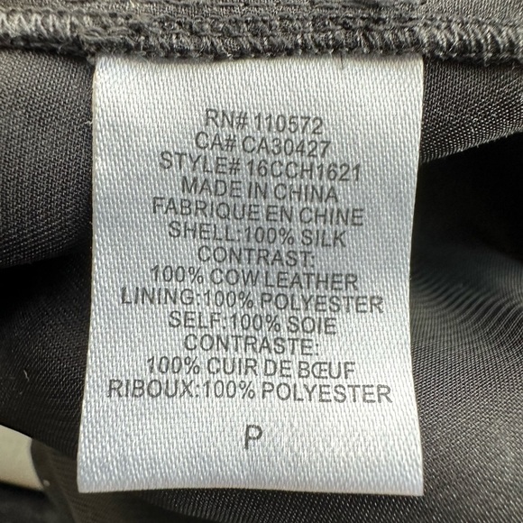 Twelfth Street Cynthia Vincent Leather Yoke Silk Sheer Dress  Dress Size XS - Picture 10 of 13